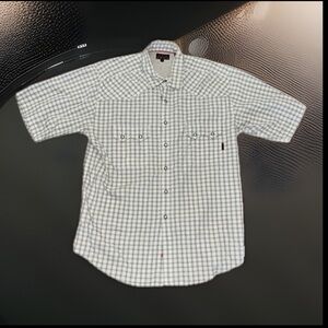 Wolverine® Men's Fuse SS Plaid Checkered Shirt Glass Buttons Badass Look Sz L